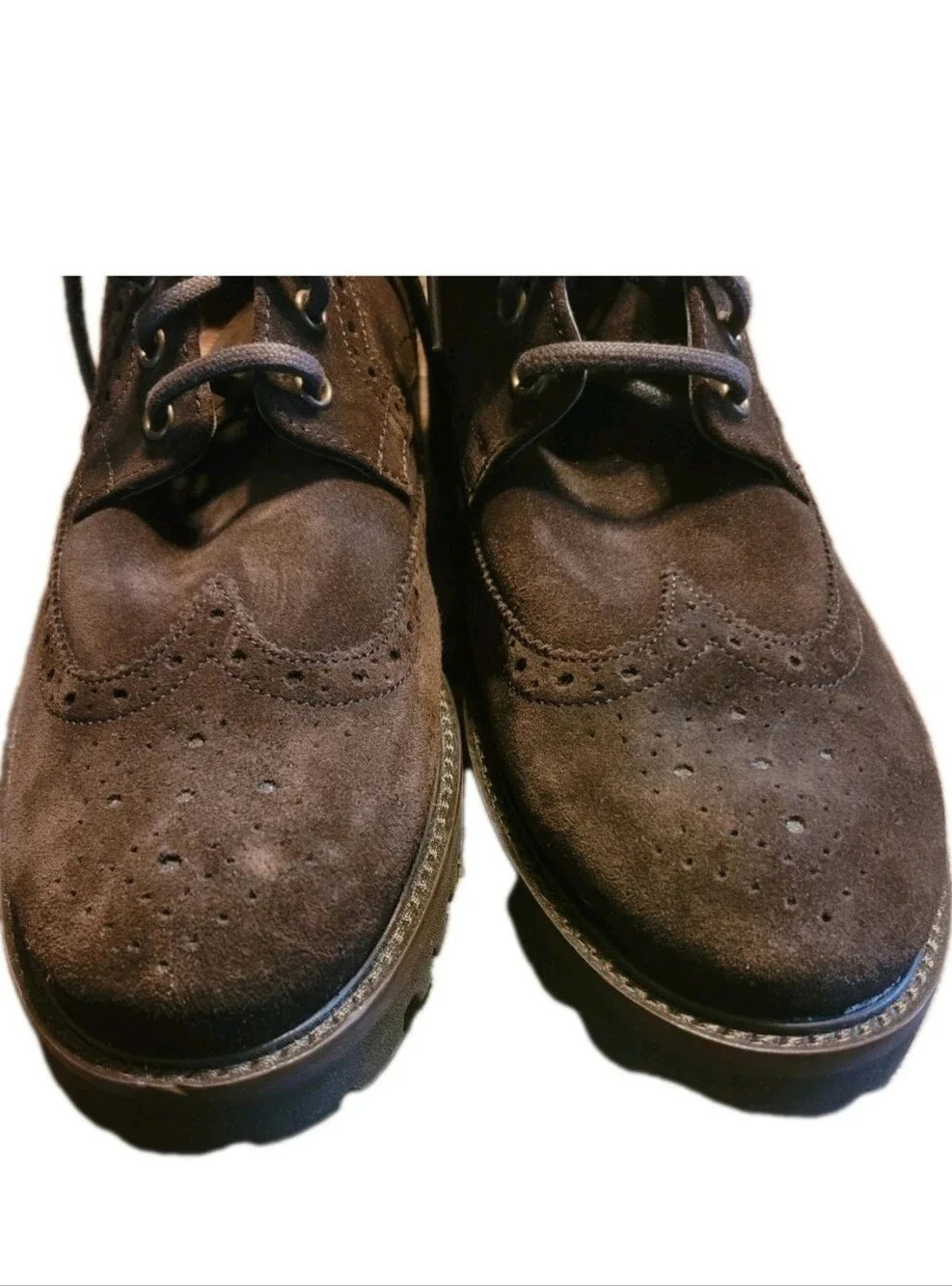 Stafford Brown Leather Wingtip Ankle Chukka Boots, Size 9.5M, Suede